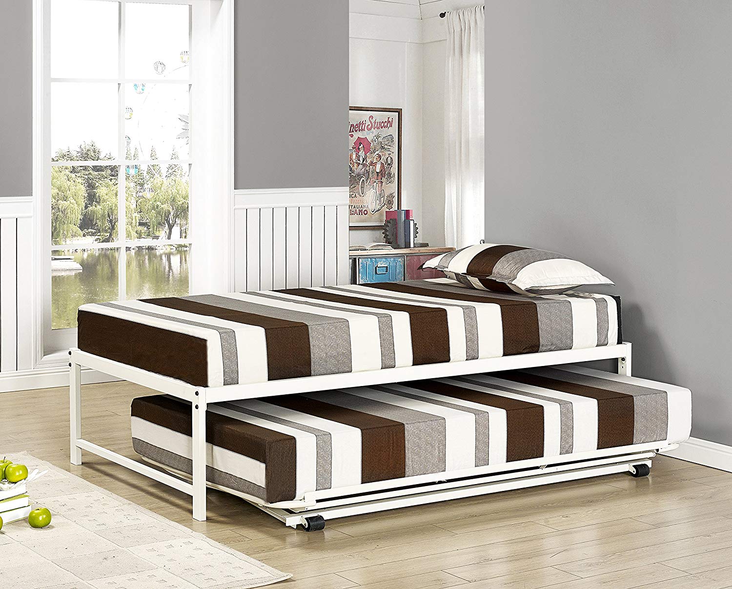 twin size platform bed with mattress included