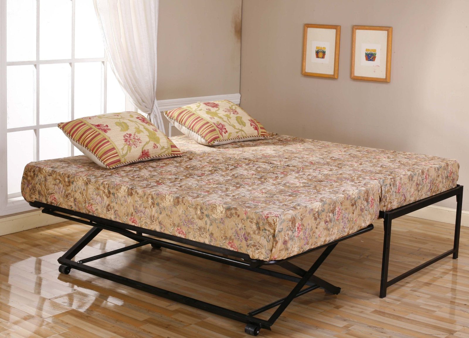 Twin Size To King Pop Up Trundle Bed 1600x1155 