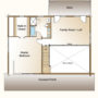 a second floor with master bedroom with walk-in closet and bath