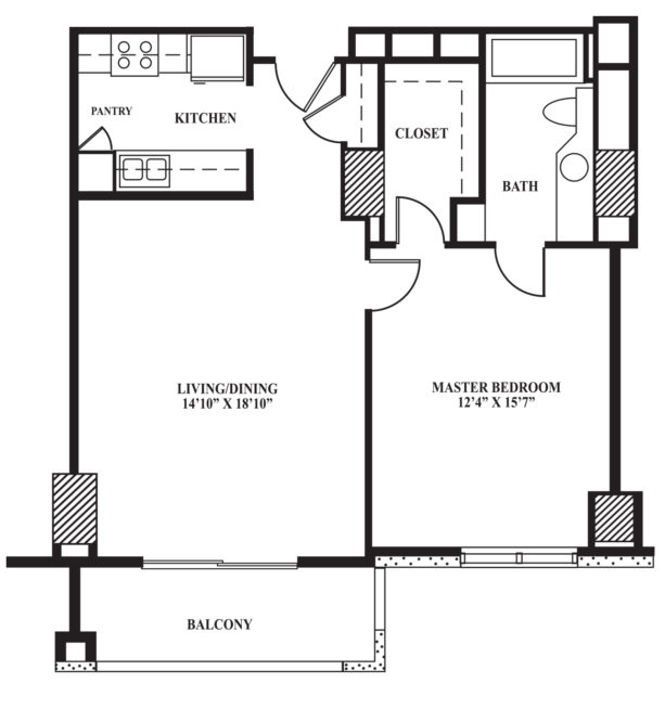 Bathroom And Walk In Closet Floor Plans Flooring Site   Master Bedroom Floor Plan With Walk N Closet And Bath Perfectly Separated From One Another 613x654 