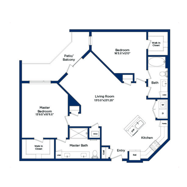 the master bedroom plan of a unique property