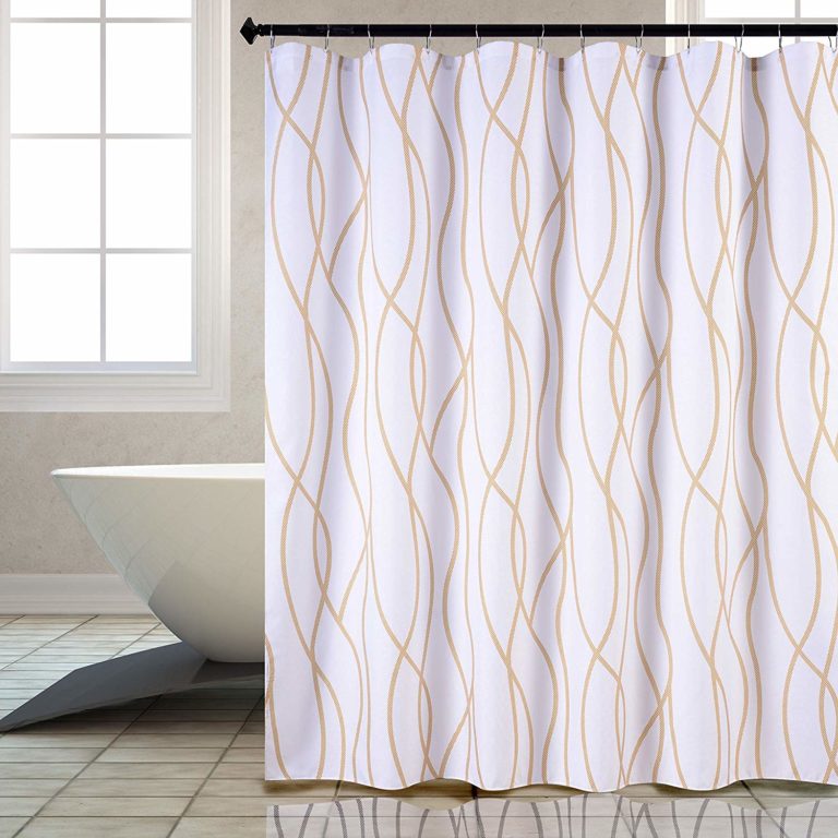 13 Unique White and Gold Shower Curtains That You Will Love AprylAnn