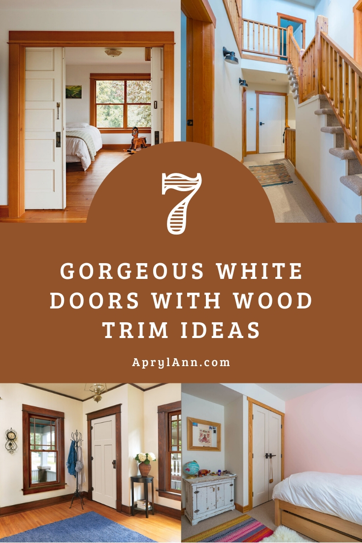 White Doors With Wood Trim