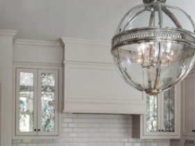 white subway tile and white grout showing a traditional feel in a Victorian kitchen