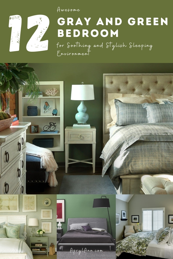 12 Gray And Green Bedroom For Soothing And Stylish Sleeping Environment