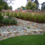 terraced style retaining wall ideas in a hillside steep slopes