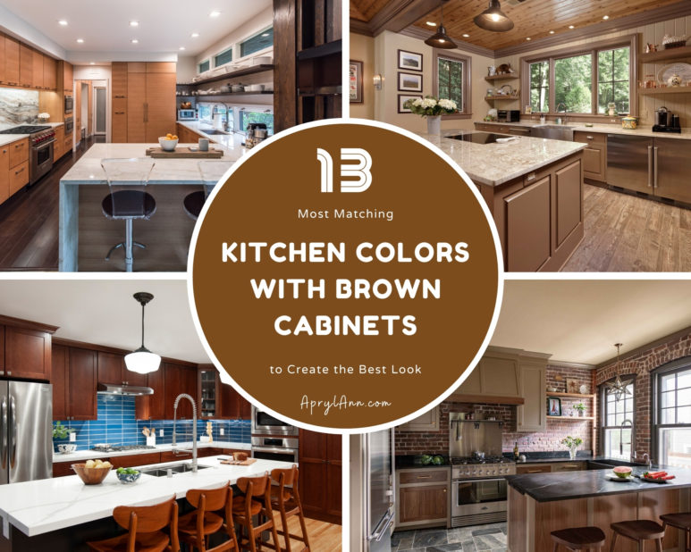 Kitchen Colors With Brown Cabinets, What Color Looks Good With Brown Cabinets