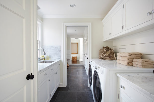 black indian limestone tile laundry room floor for a dent protection