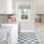 ceramic tile laundry room floor for a durable use
