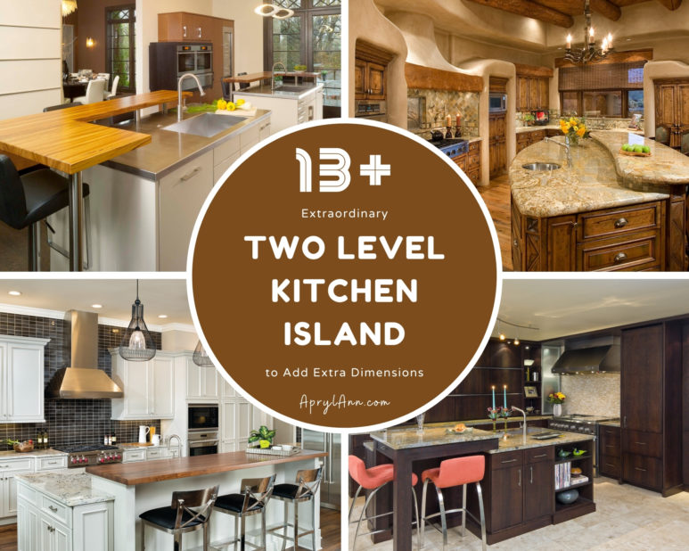 13  Extraordinary Two Level Kitchen Island