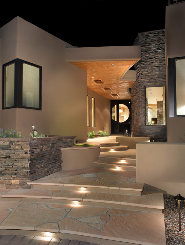 fx lights outdoor lighting in the flagstone stair