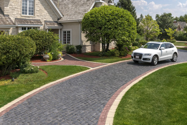 multicolored copthorne to widen the driveway and give the accentuated look