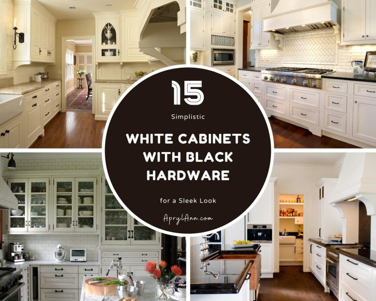 15 Simplistic White Cabinets With Black Hardware