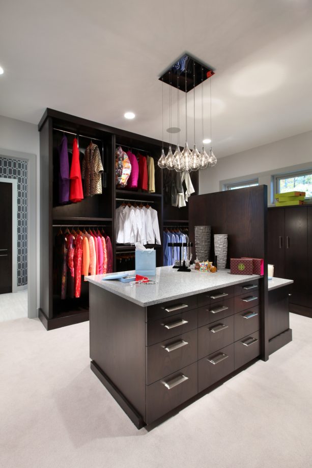 contemporary pendant light with hanging bulbs for walk-in closet lighting