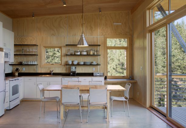 wood on wood monochromatic interior window trim