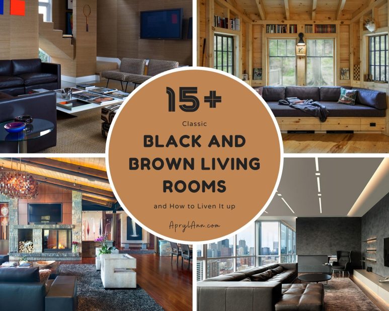 15  Classic Black And Brown Living Rooms