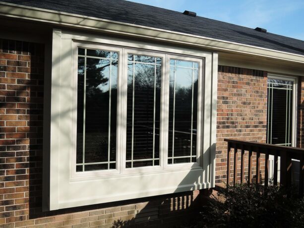 no angle bay window exterior with a craftsman style