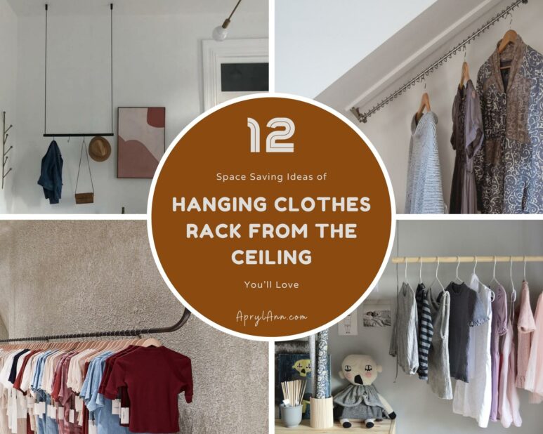 12 Space Saving Ideas Of Hanging Clothes Rack From The Ceiling
