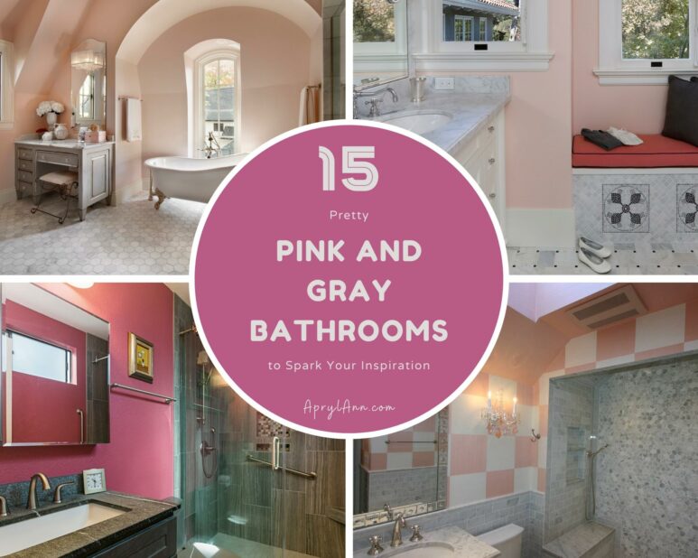 15 Pretty Pink And Gray Bathrooms